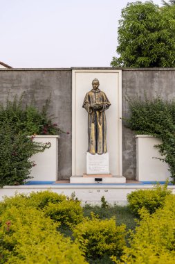 Leon, Nikaragua - 17 Mart 2024 Antonio Valdivieso 'nun heykelinin bulunduğu El Calvario parkı Nikaragua' da Leon 'da İsa' nın tatlı adı