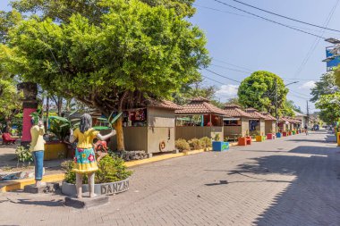 Ometepe, Nikaragua - 21 Mart 2024 Nikaragua 'nın güneybatısındaki Ometepe adasındaki küçük köy manzarası