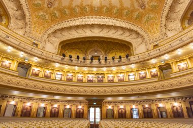 Vichy, France - May 1, 2024: Interior in art niveau or art deco style of the Opera house UNESCO World hertage site in Vichy in France clipart