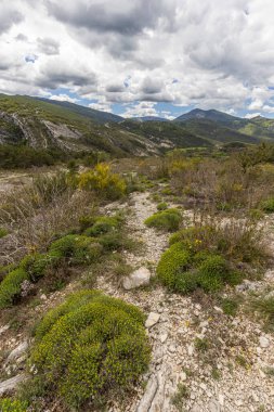 Scenic view Gorges du Verdon from Point Sublime , Grand Canyon Aiguines in Provence, France. clipart