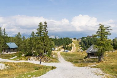 Slovenya 'nın Triglav Milli Parkı' ndaki Bohinj yakınlarındaki Vogel kayak merkezi