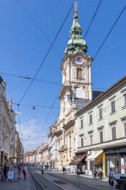 Graz, Avusturya - 6 Eylül 2024: Avusturya 'nın Stiermarken bölgesindeki Graz' ın merkezindeki Kutsal Kan Kilisesi