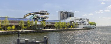 View at Fenix museum an art museum about migration opend in may 2025 in Rotterdam port city in South-Holland the Netherlands