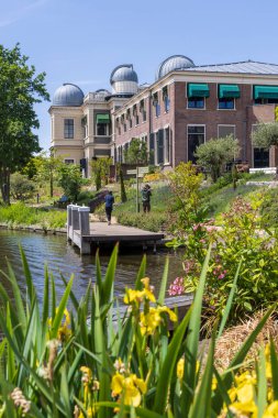 Historic Observatory, museum and cafe in in Hortus botanicus in Leiden The Netherlands