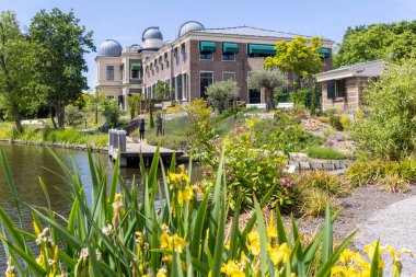 Historic Observatory, museum and cafe in in Hortus botanicus in Leiden The Netherlands