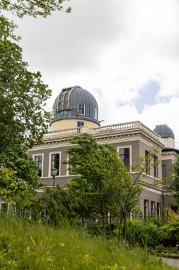 Historic observatory , museum and cafe in  in Hortus botanicus in Leiden The Netherlands