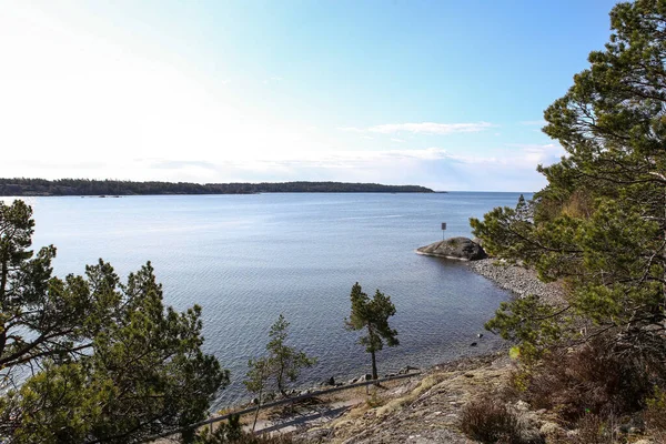 Vista Del Archipiélago Natural Costa Roca Suecia Nynshamn —  Fotos de Stock