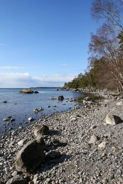 Schöne Schwedische Stadt Nynsham Küstenfelsen Der Nähe Der Ostsee — Stockfoto