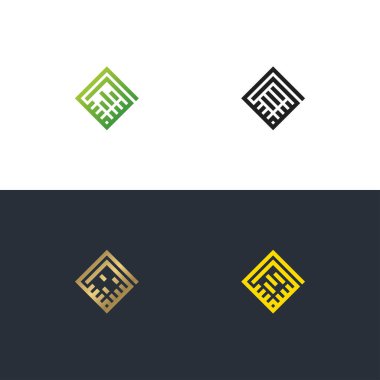 Yaratıcı Arapça Kaligrafi. Arapça 'da güneş anlamına gelir. Logo vektör illüstrasyonu.
