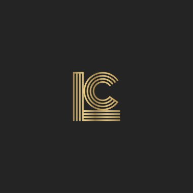 CL, LC, L AND C Abstract initial monogram letter alphabet logo design