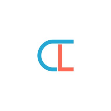 CL, LC, Abstract initial monogram letter alphabet logo design