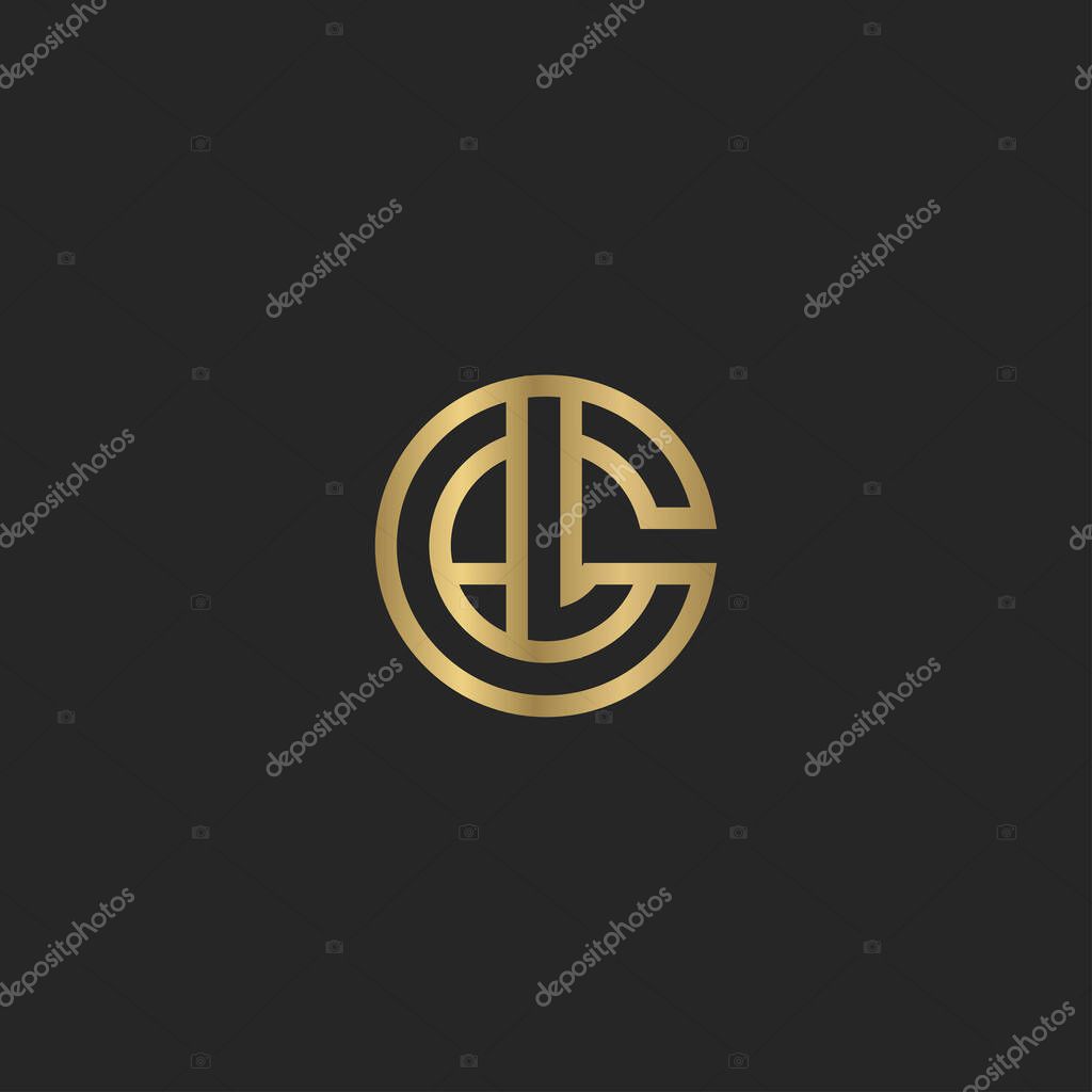 CL, LC, L AND C Abstract initial monogram letter alphabet logo design