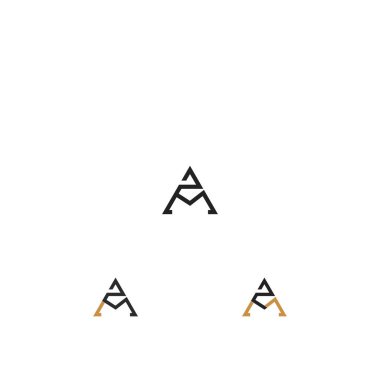 Alphabet Initials logo ZM, MZ, Z and M