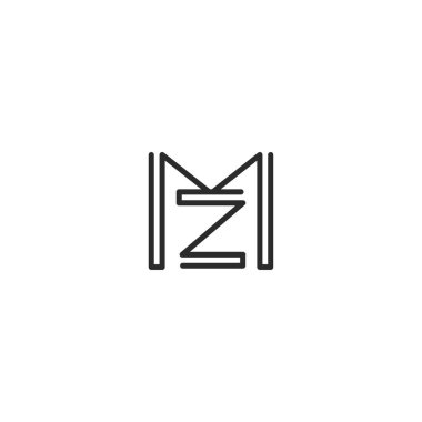 MZ, ZM, M AND Z Abstract initial monogram letter alphabet logo design