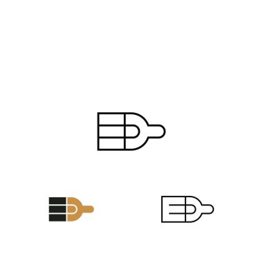 Creative abstract letter YE logo design. Linked letter EY logo design.