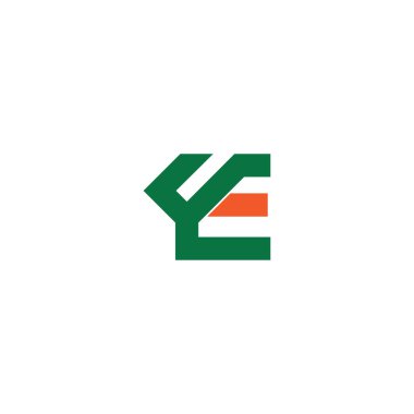 Creative abstract letter YE logo design. Linked letter EY logo design.