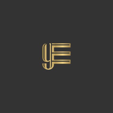 EY, YE, Abstract initial monogram letter alphabet logo design