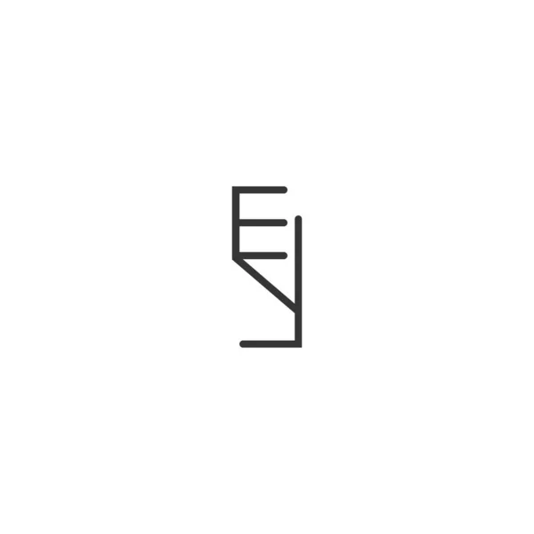 Diseño Inicial Abstracto Del Logotipo Del Alfabeto Letra Del Monograma — Archivo Imágenes Vectoriales