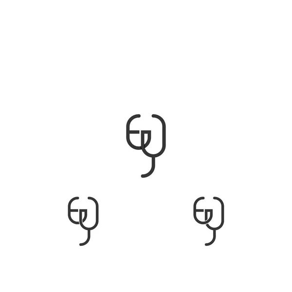Abstract Initial Monogram Letter Alphabet Logo Design — Vetor de Stock