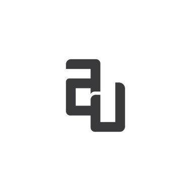 Alfabe harfleri Baş harfleri: Monogram logosu UA, AU ve A