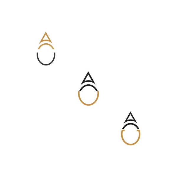 Alfabetletters Initialen Monogram Logo — Stockvector