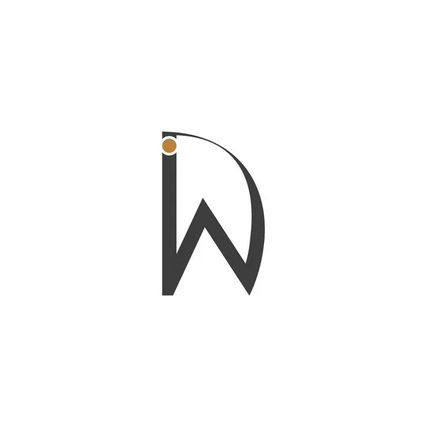 WiまたはIwロゴとアイコンデザイン — ストックベクタ