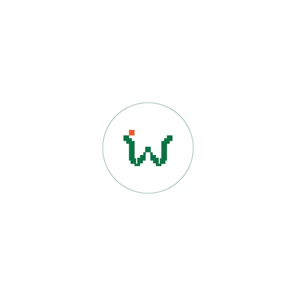 字母首字母标识Wi W和I — 图库矢量图片