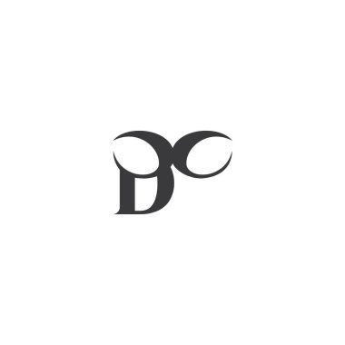 DX, XD, D ve X Soyut ilk monogram harf logosu tasarımı