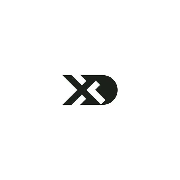 D和X摘要初始单字字母标识设计 — 图库矢量图片