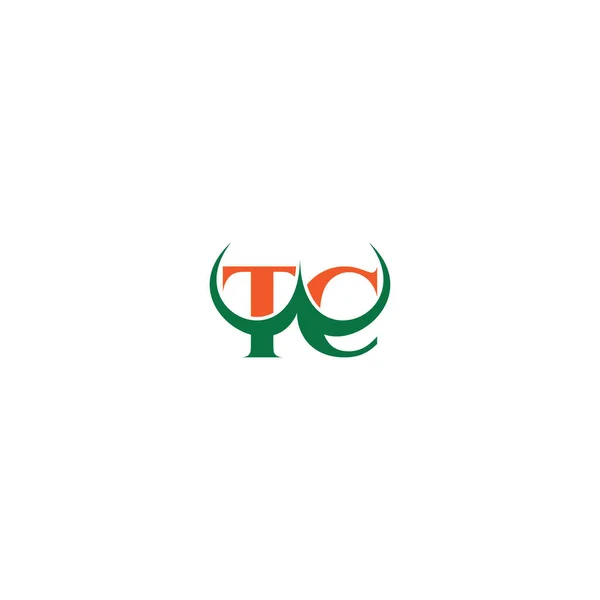 CtまたはTcのロゴとアイコンデザイン — ストックベクタ