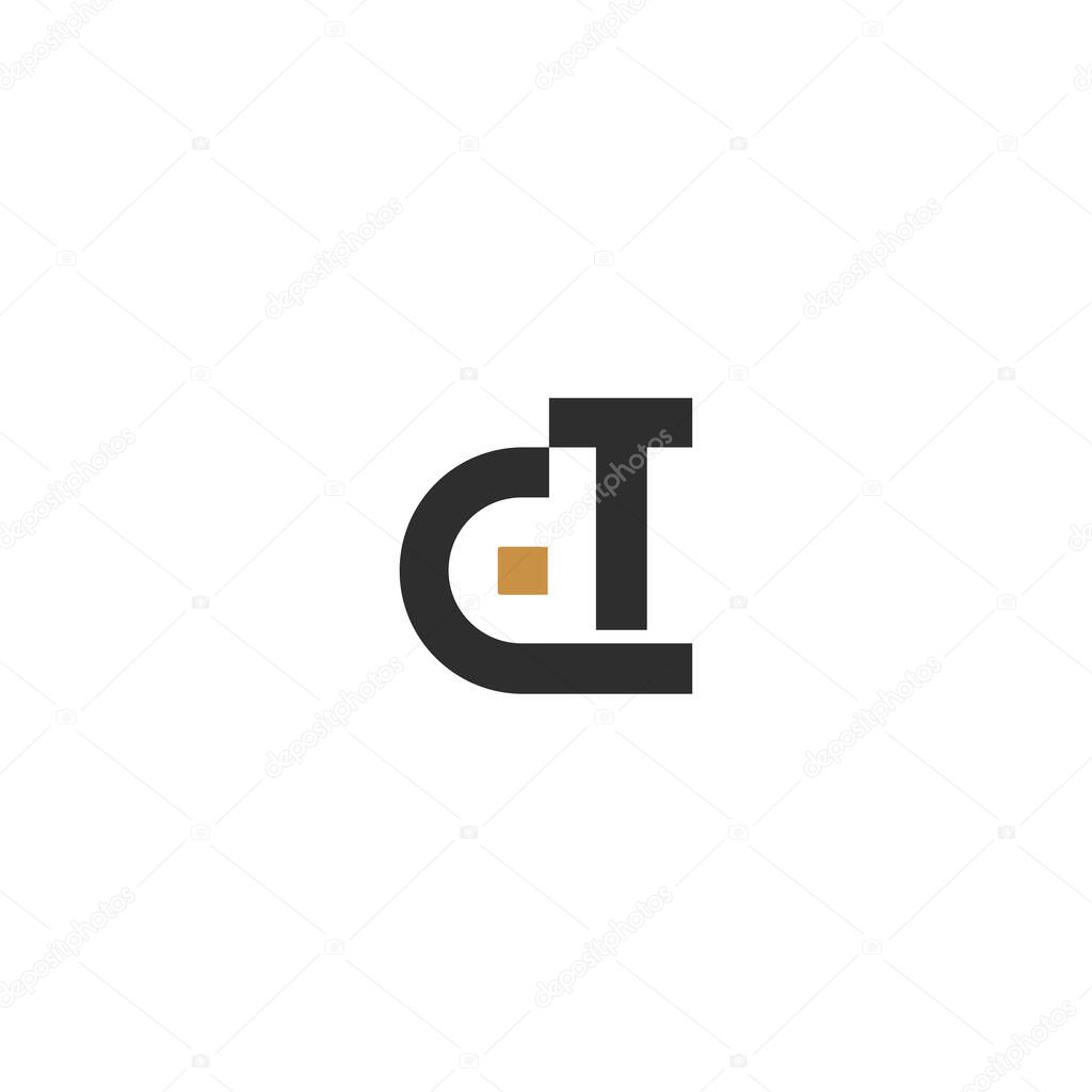TC, CT, Abstract initial monogram letter alphabet logo design