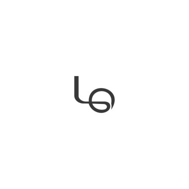 Alfabe harfleri Baş harfleri Monogram logosu LO, OL, L ve O