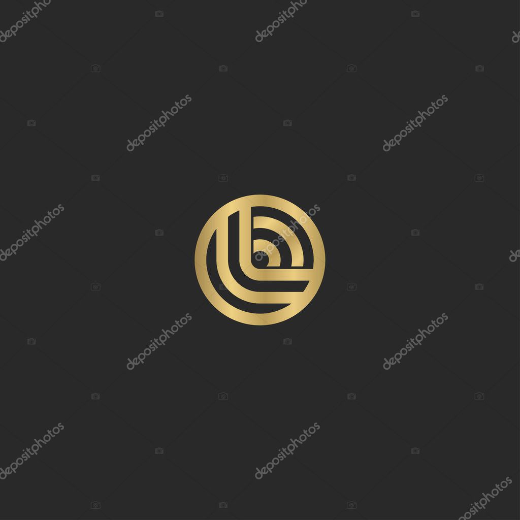 Alphabet letters Initials Monogram logo LO, OL, L and O