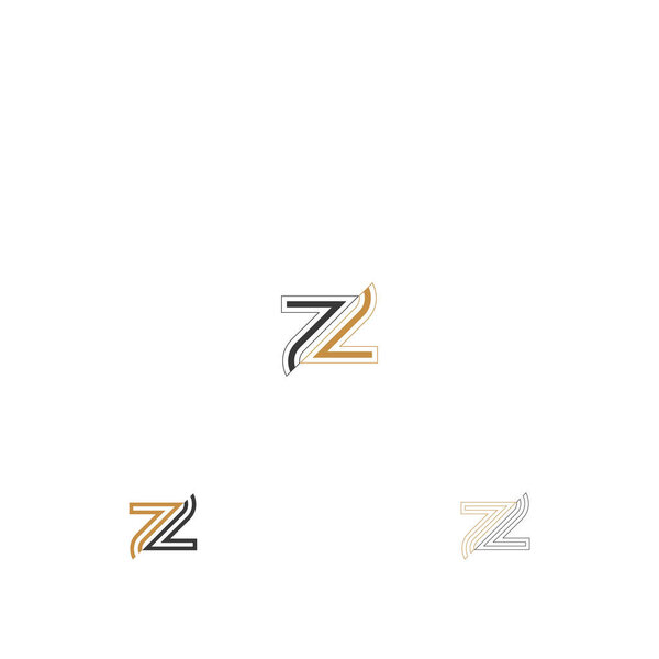 Alphabet Initials logo ZL, LZ, Z and L