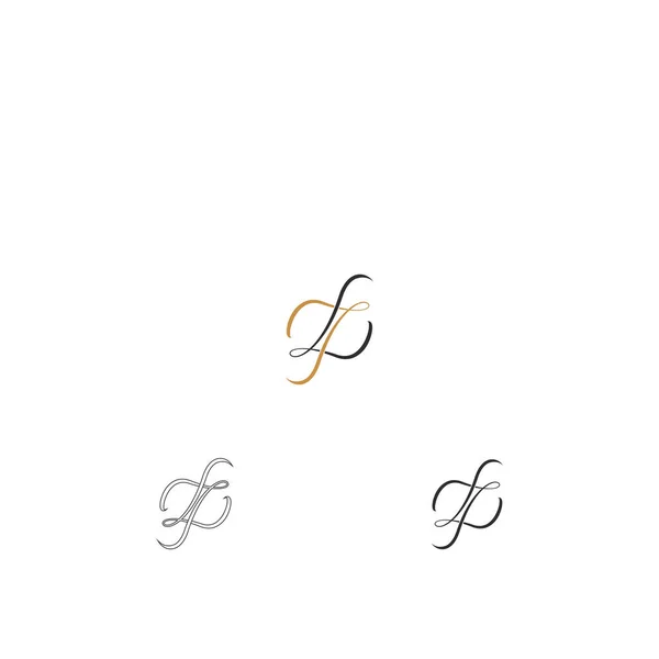 Diseño Abstracto Inicial Del Logotipo Del Alfabeto Letra Del Monograma — Archivo Imágenes Vectoriales