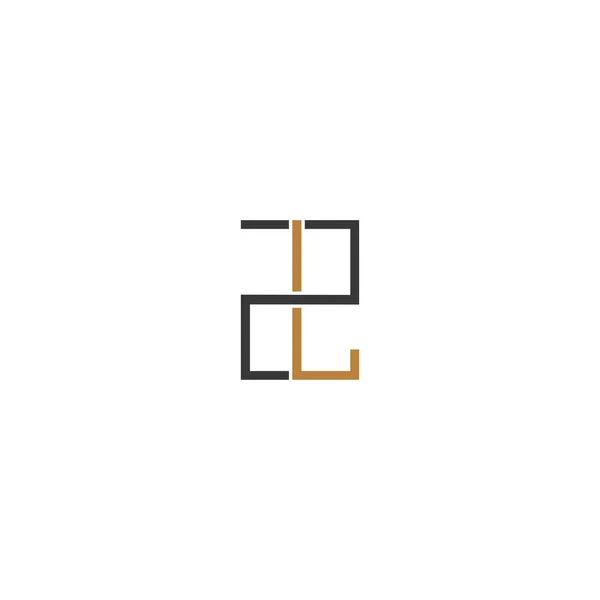 大写字母首字母标题标识Lz Z和L — 图库矢量图片