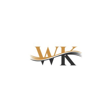 Alfabe Baş harfleri WK, KW, W ve K logosu