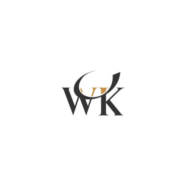 Alfabe Baş harfleri WK, KW, W ve K logosu