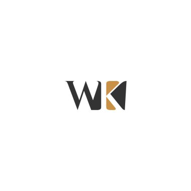 Alfabe Baş harfleri WK, KW, W ve K logosu