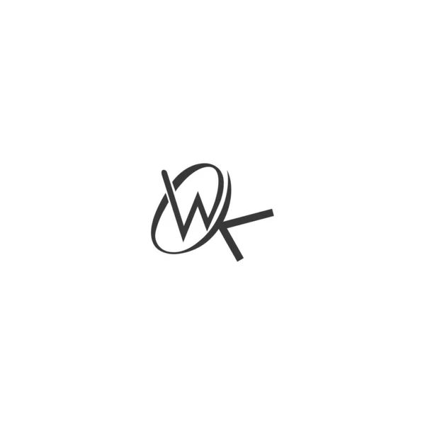 Soyut Ilk Monogram Harf Alfabesi Logosu Tasarımı — Stok Vektör