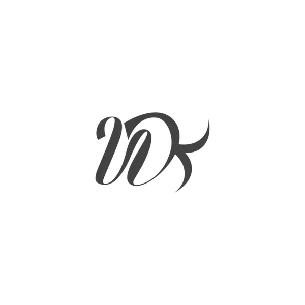 Dan Abstrak Awal Desain Huruf Monogram Logo - Stok Vektor