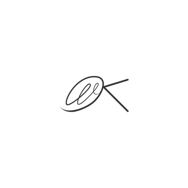 Αφηρημένο Αρχικό Μονογράφημα Γράμμα Αλφάβητο Λογότυπο Σχεδιασμό — Διανυσματικό Αρχείο
