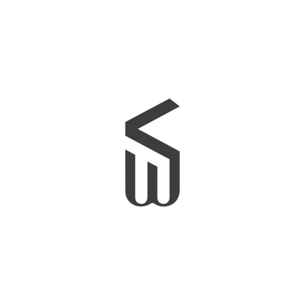 アブストラクト初期の文字の文字のアルファベットのロゴデザイン — ストックベクタ