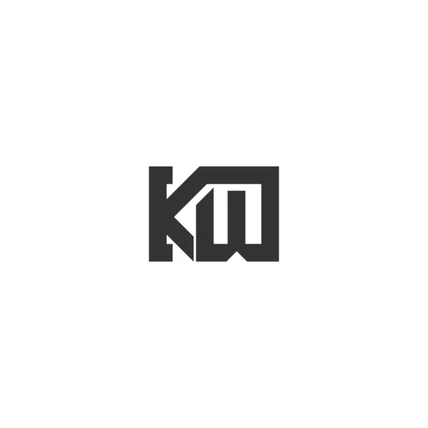 字母首字母缩写符号Kw K和W 免版税图库矢量图片