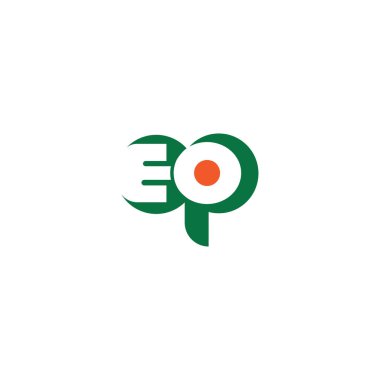 EP, PE, soyut ilk monogram harf logosu tasarımı