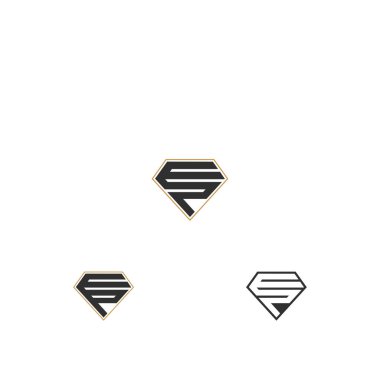 Alfabe harfleri Baş harfleri Monogram logosu EP, PE, E ve P