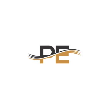 EP, PE, E ve P soyut ilk monogram harf logosu tasarımı