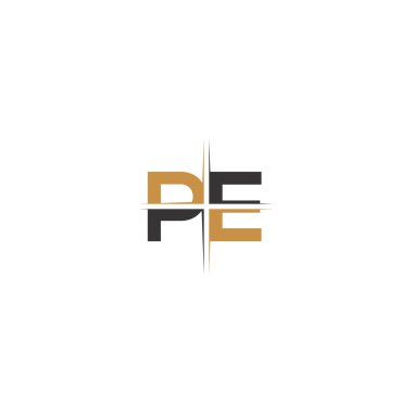 EP, PE, E ve P soyut ilk monogram harf logosu tasarımı