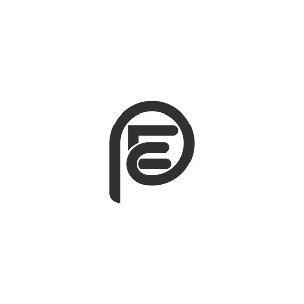 Abstrakt Ursprungliga Monogram Bokstav Alfabet Logotyp Design — Stock vektor