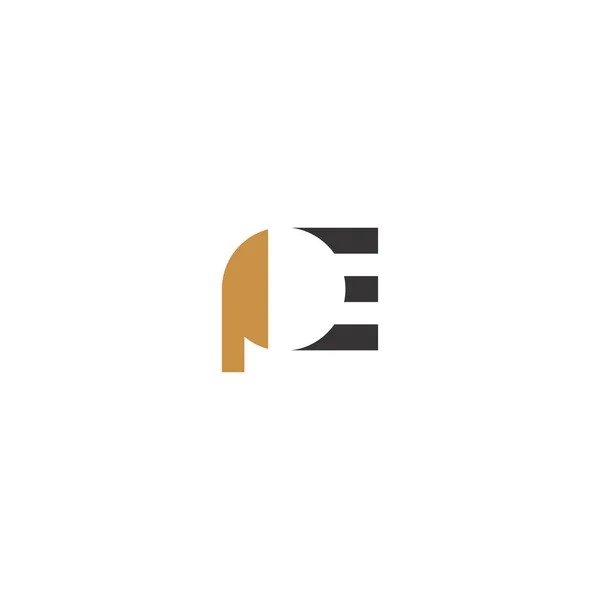 Lettere Alfabetiche Iniziali Logo Monogramma — Vettoriale Stock